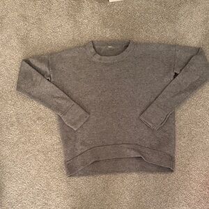 lululemon athletica Heathered Gray Crew Neck Sweater